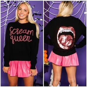 Queen of Sparkles Scream Queen Sweater